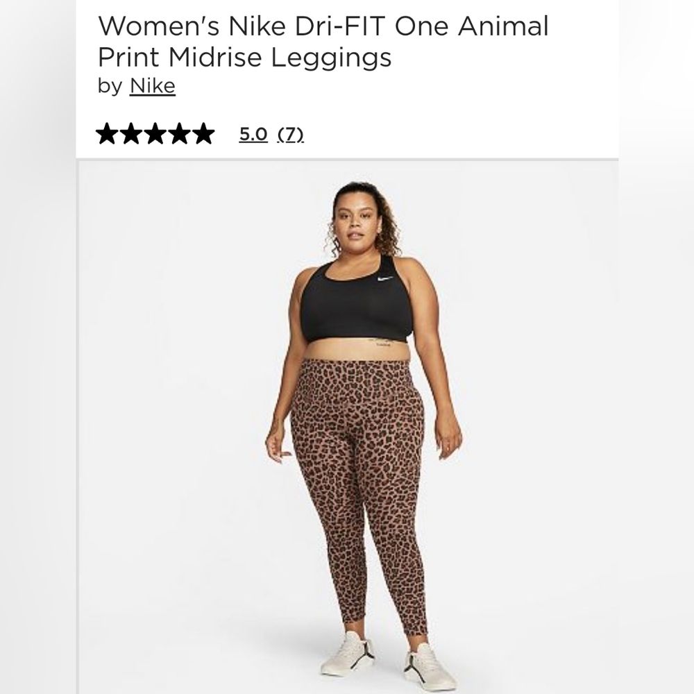 *Sold* Leopard Nike Dri-FIT One leggings